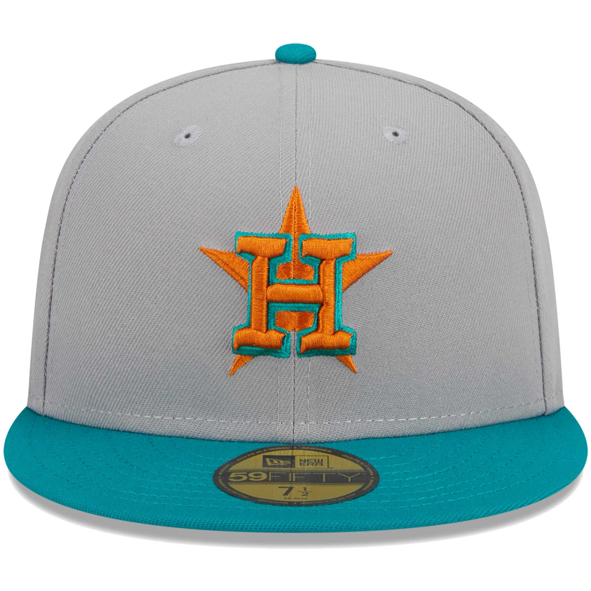Houston Astros New Era  59FIFTY Fitted Hat - Gray/Teal - PersonalJerseys