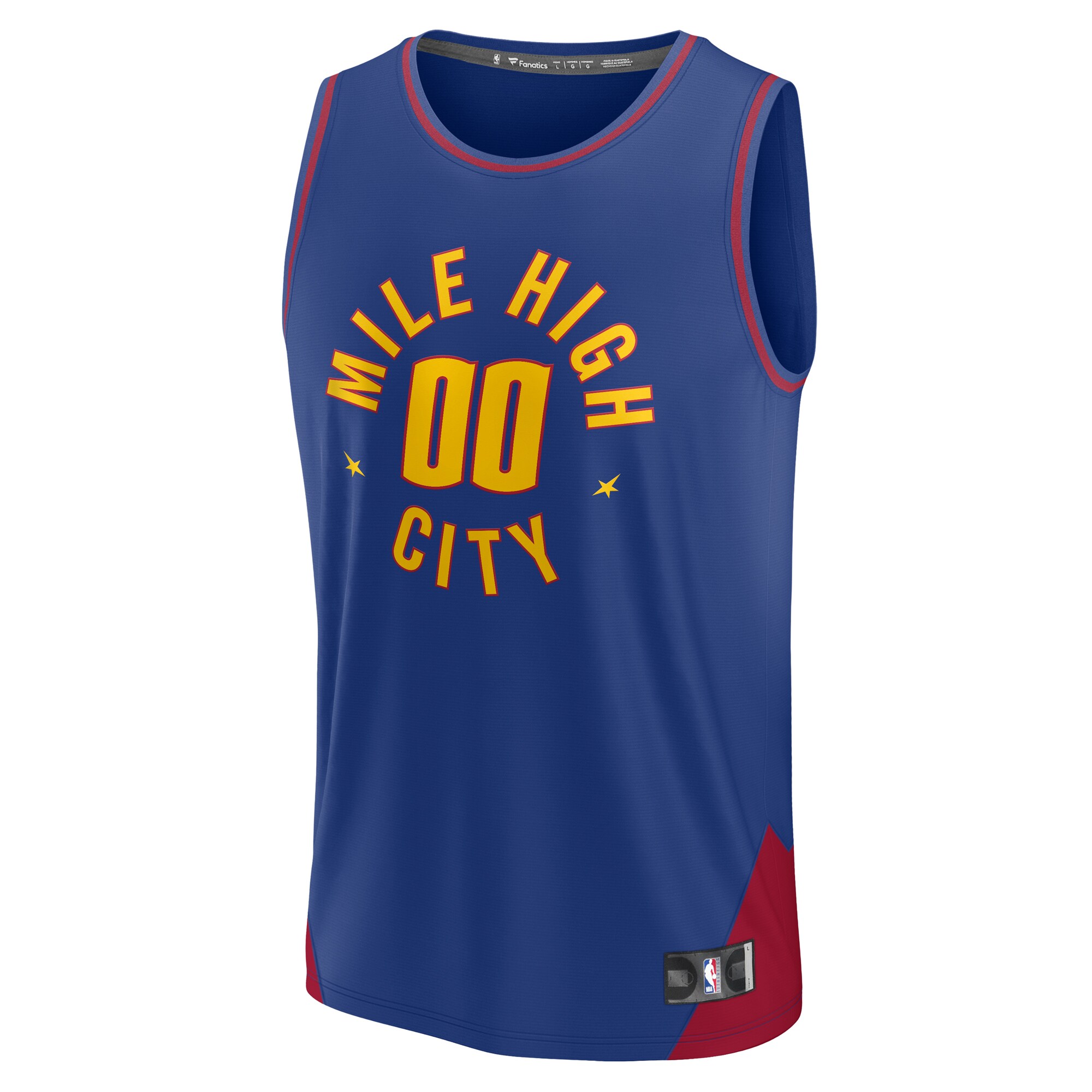 Denver Nuggets Fanatics Branded 2022/23 Fast Break Custom Replica Jersey - Blue - Statement Edition - PersonalJerseys