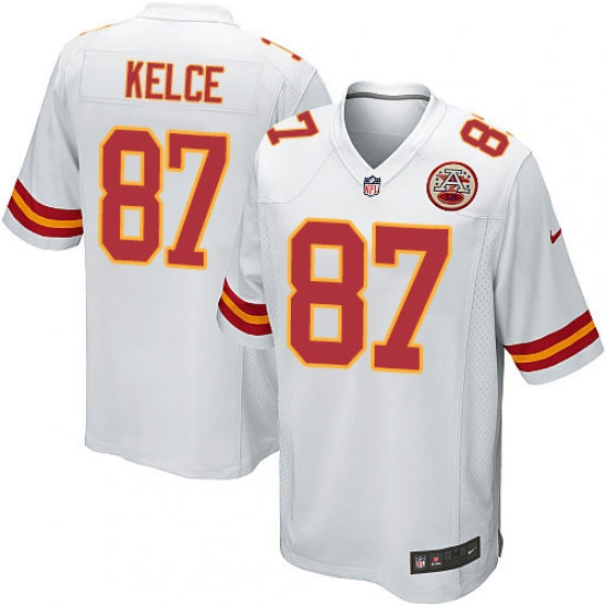 Men's Kansas City Chiefs Travis Kelce Game Jersey White - PersonalJerseys
