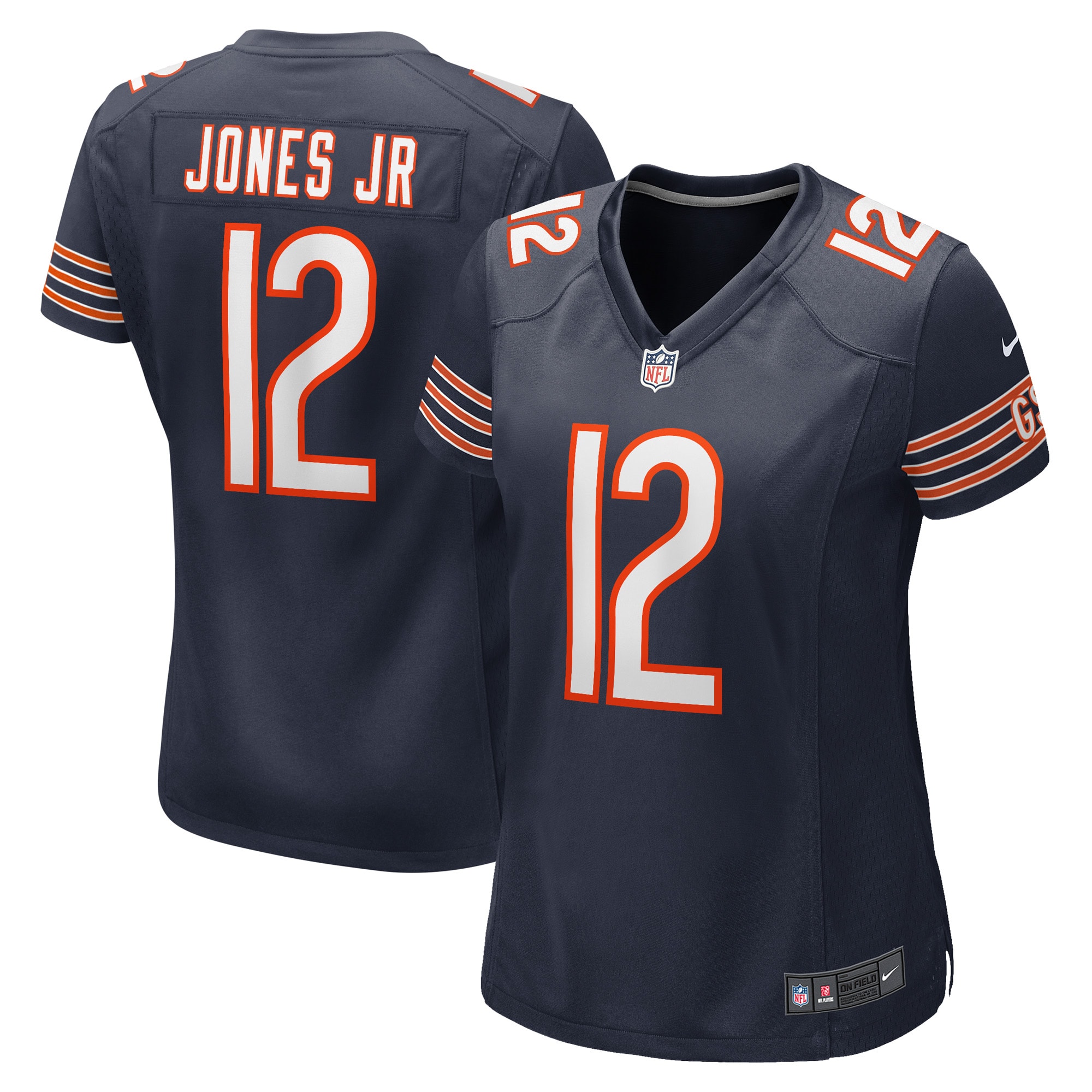 Velus Jones Jr. Chicago Bears Nike Women's Game Player Jersey - Navy - PersonalJerseys