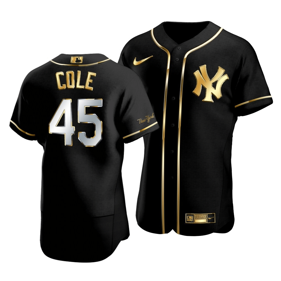 Men's New York Yankees Gerrit Cole #45 Golden Edition Black Jersey - Friend Lounge Store - Shop for All Things Jerseys Sports - PersonalJerseys