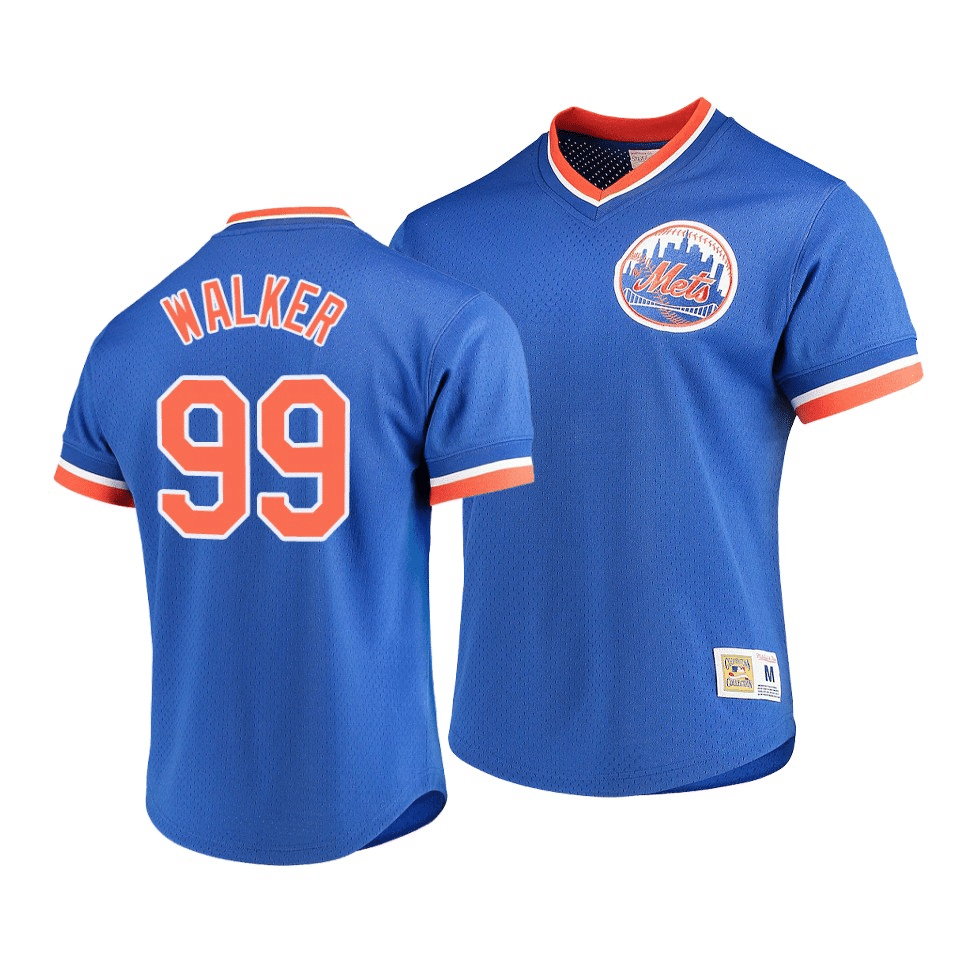 Men's New York Mets Taijuan Walker #99 Cooperstown Collection Mesh V-Neck Jersey Royal - Friend Lounge Store - Shop for All Things Jerseys Sports - PersonalJerseys