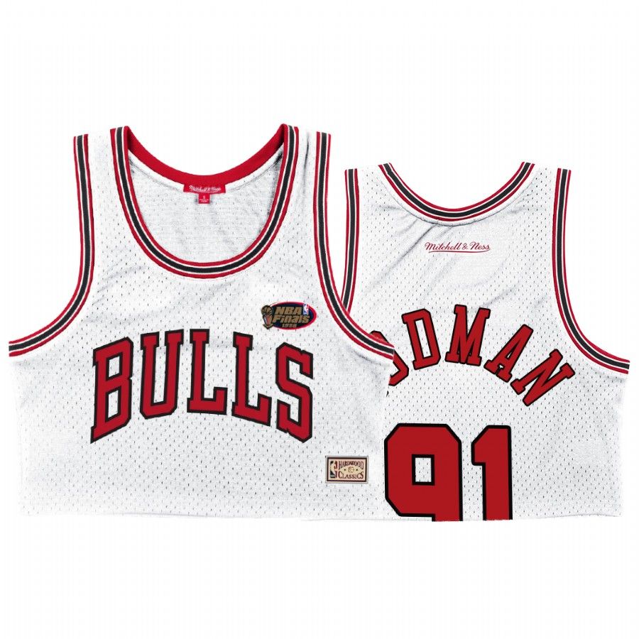 Dennis Rodman Chicago Bulls White 1996 NBA Finals #91 Hardwood Classics Jersey - Friend Lounge Store - Shop for All Things Jerseys Sports - PersonalJerseys