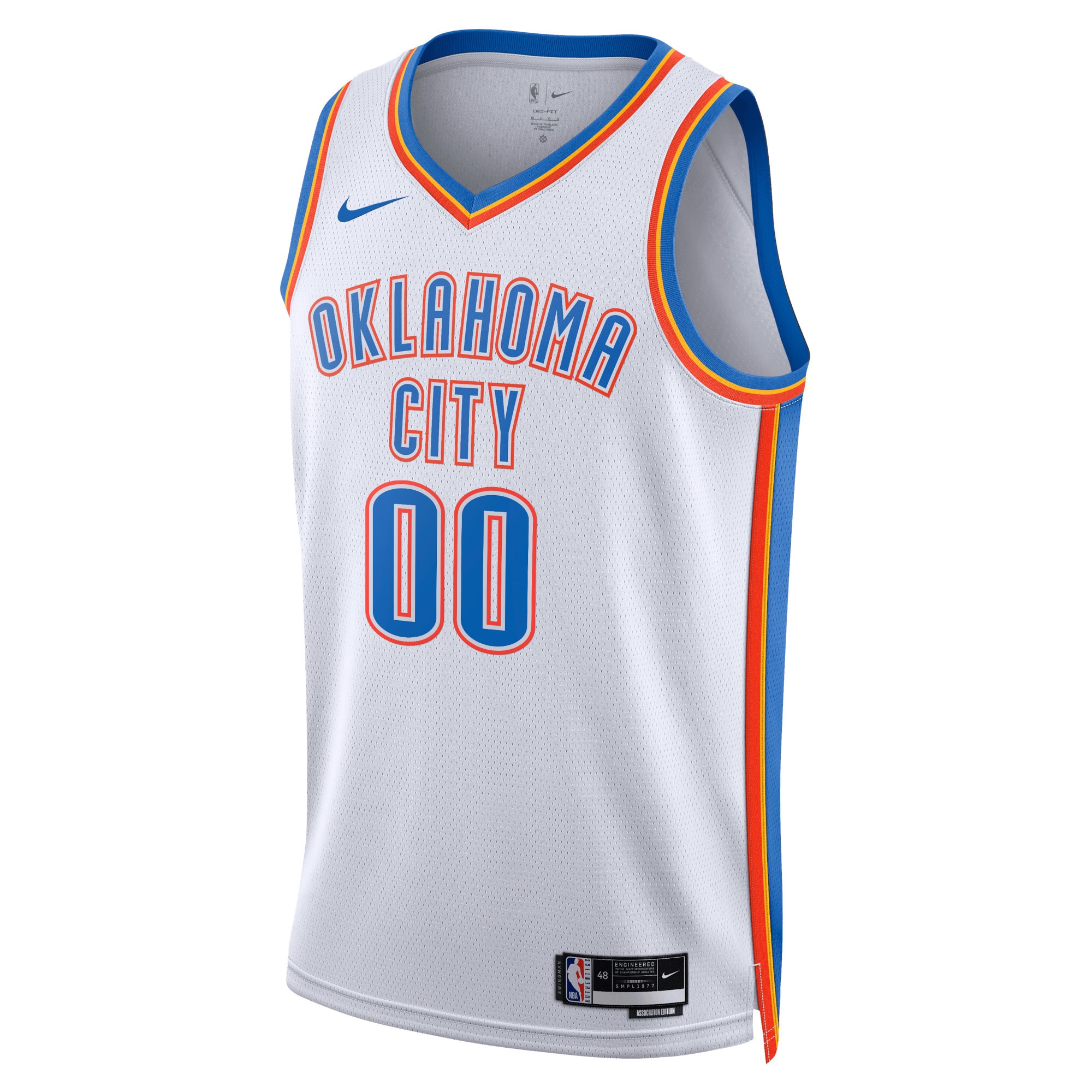 Oklahoma City Thunder Nike Unisex Swingman Custom Jersey White - Icon Edition - PersonalJerseys