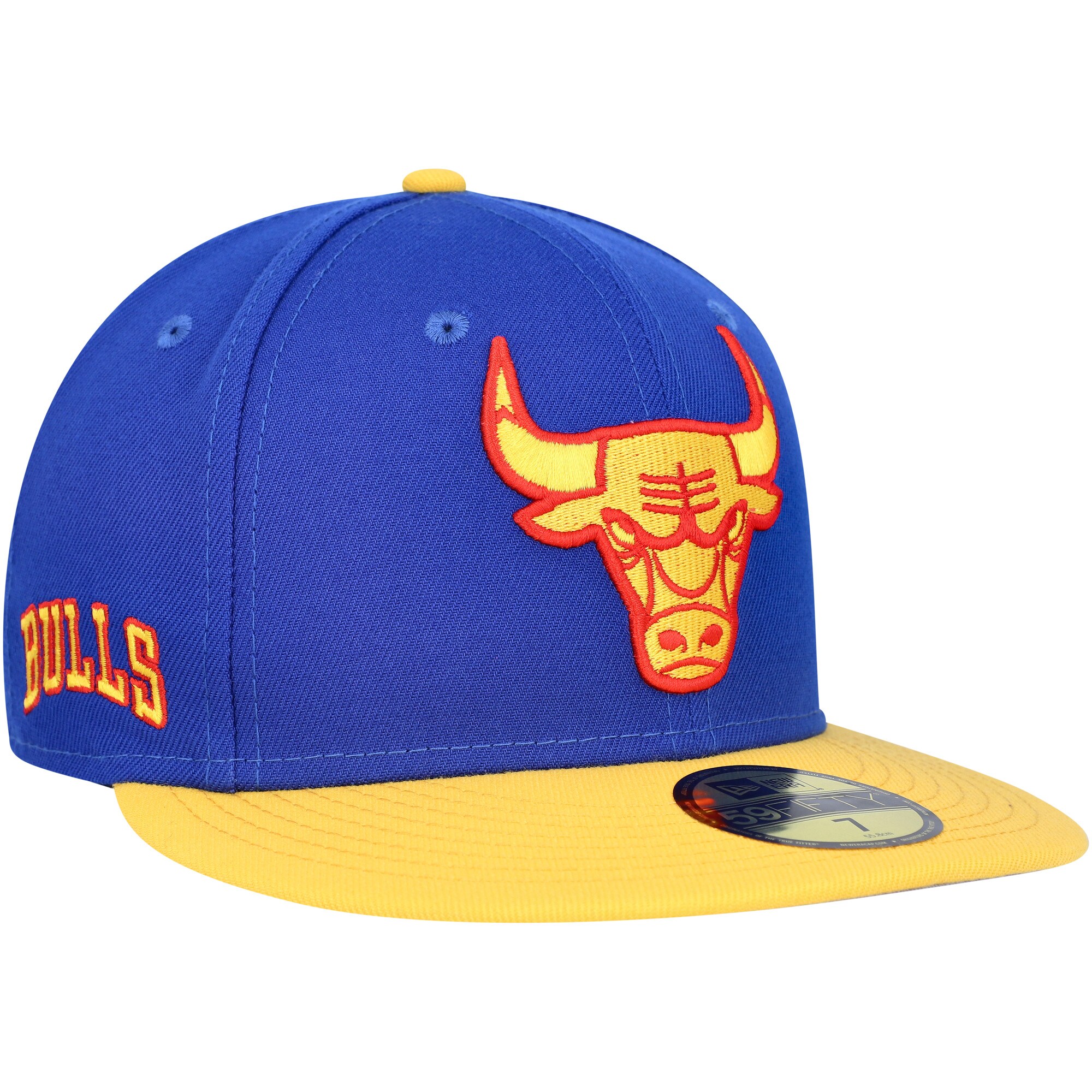 Chicago Bulls New Era Side Patch 59FIFTY Fitted Hat - Blue - PersonalJerseys