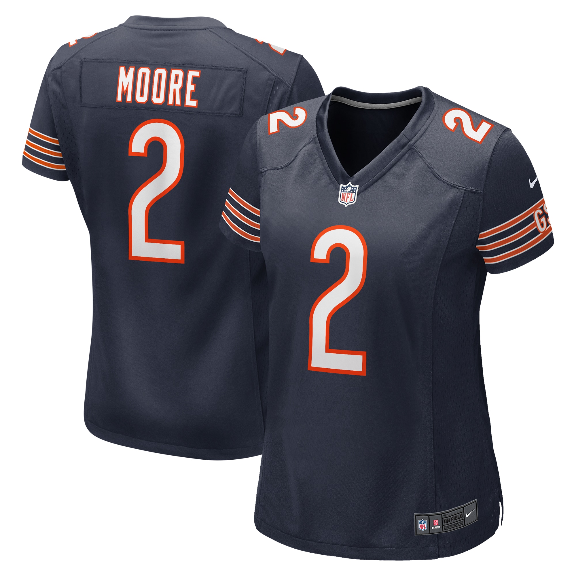 D.J. Moore Chicago Bears Nike Women's Player Jersey - Navy - PersonalJerseys