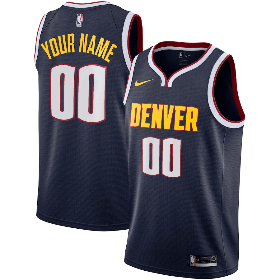 Denver Nuggets Custom Swingman Jersey Navy - Icon Edition - Friend Lounge Store - Shop for All Things Jerseys Sports - PersonalJerseys