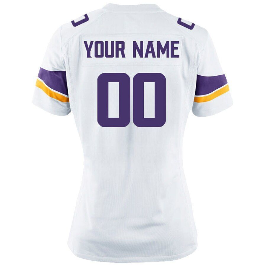 Minnesota Vikings Women's Custom Game Jersey - White - Friend Lounge Store - Shop for All Things Jerseys Sports - PersonalJerseys