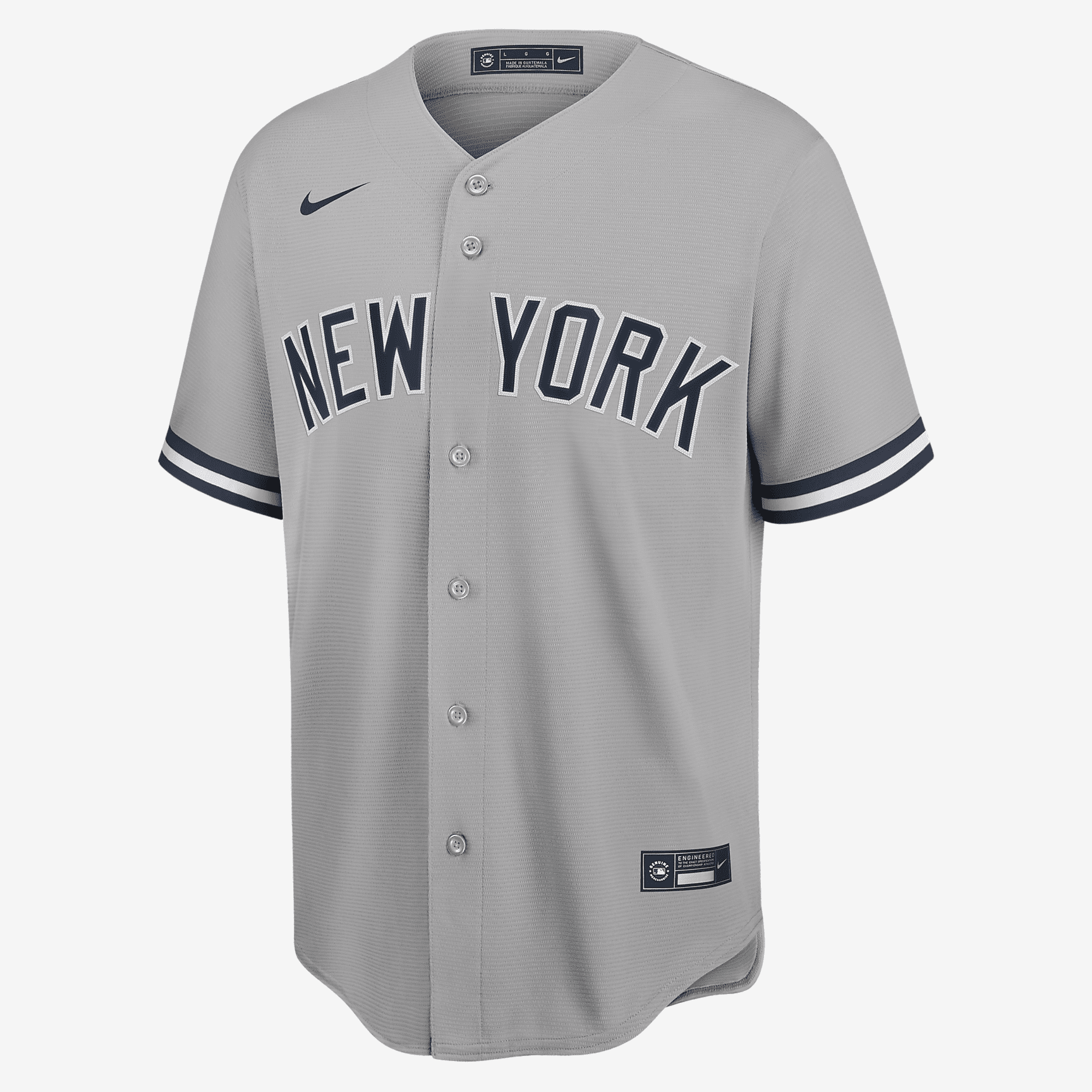 MLB New York Yankees (Gleyber Torres) Men's Replica Baseball Jersey - Atmosphere Grey - PersonalJerseys