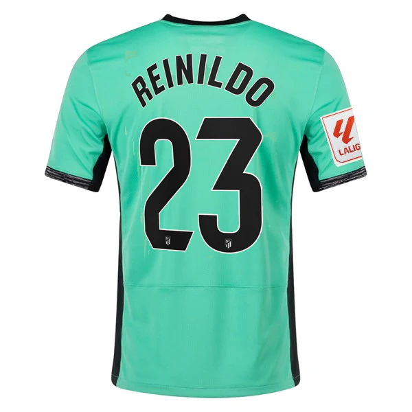 Nike Atletico Madrid Reinildo Mandava Third Jersey w/ La Liga Patch 23/24 (Spring Green/Black) - PersonalJerseys