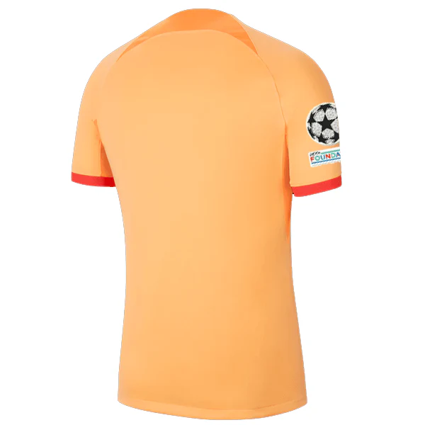 Nike Atletico Madrid Third Jersey w/ Champion League Patches 22/23 (Peach Cream/Atomic Orange/Black) - PersonalJerseys
