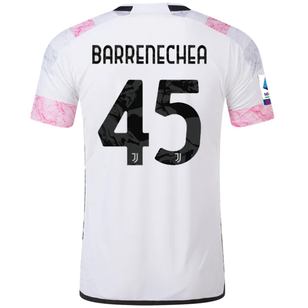 adidas Juventus Authentic Barrenchea Away Jersey w/ Serie A Patch 23/24 (White) - PersonalJerseys