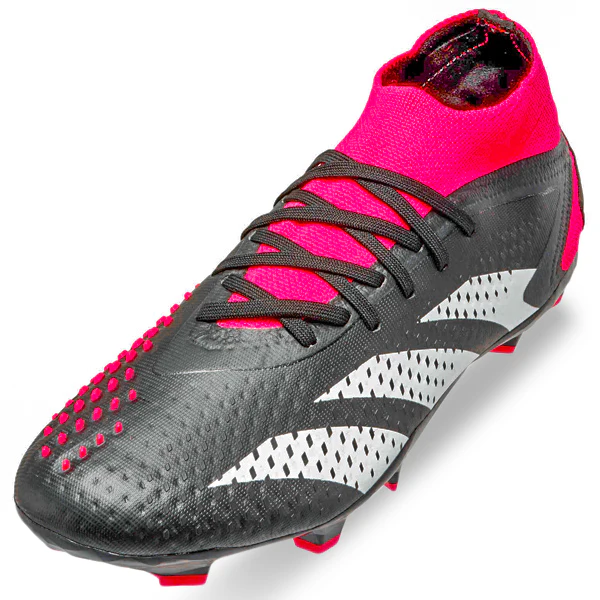 adidas Predator Accuracy.2 Firm Ground Soccer Cleats (Core Black/Shock Pink) - PersonalJerseys
