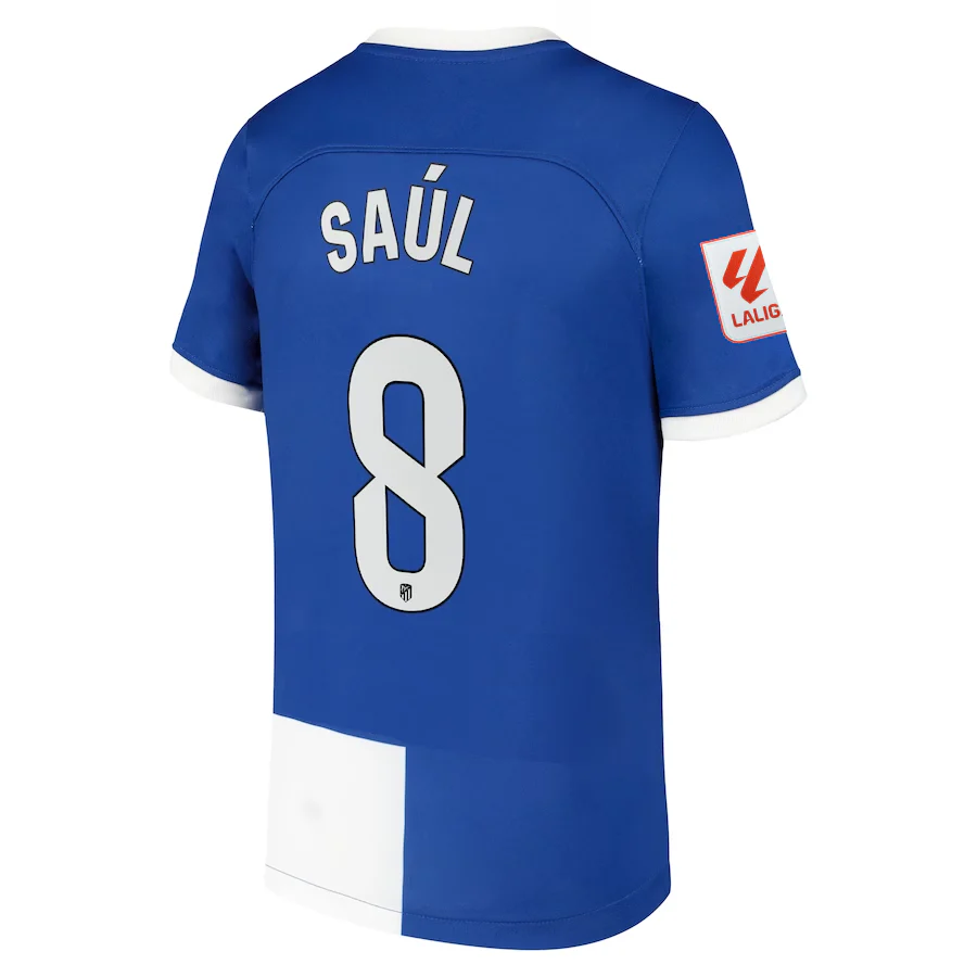 Nike Atletico Madrid Saúl Ñíguez Away Jersey w/ La Liga Patch 23/24 (Old Royal/White) - PersonalJerseys