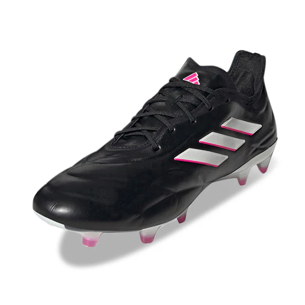 adidas Copa Pure.1 Firm Ground Soccer Cleats (Black/Zero Metallic/Shock Pink) - PersonalJerseys