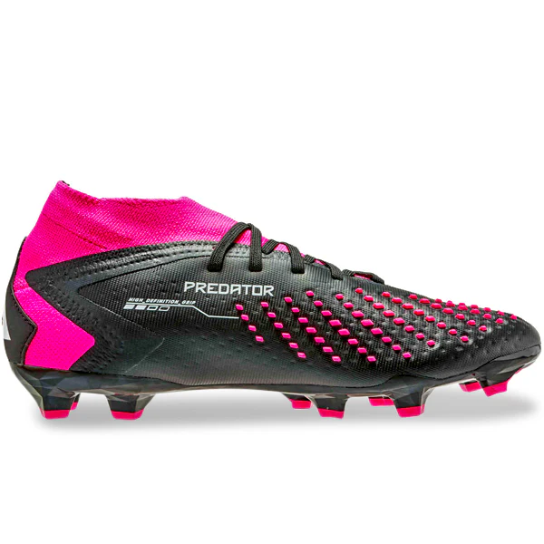 adidas Predator Accuracy.2 Firm Ground Soccer Cleats (Core Black/Shock Pink) - PersonalJerseys