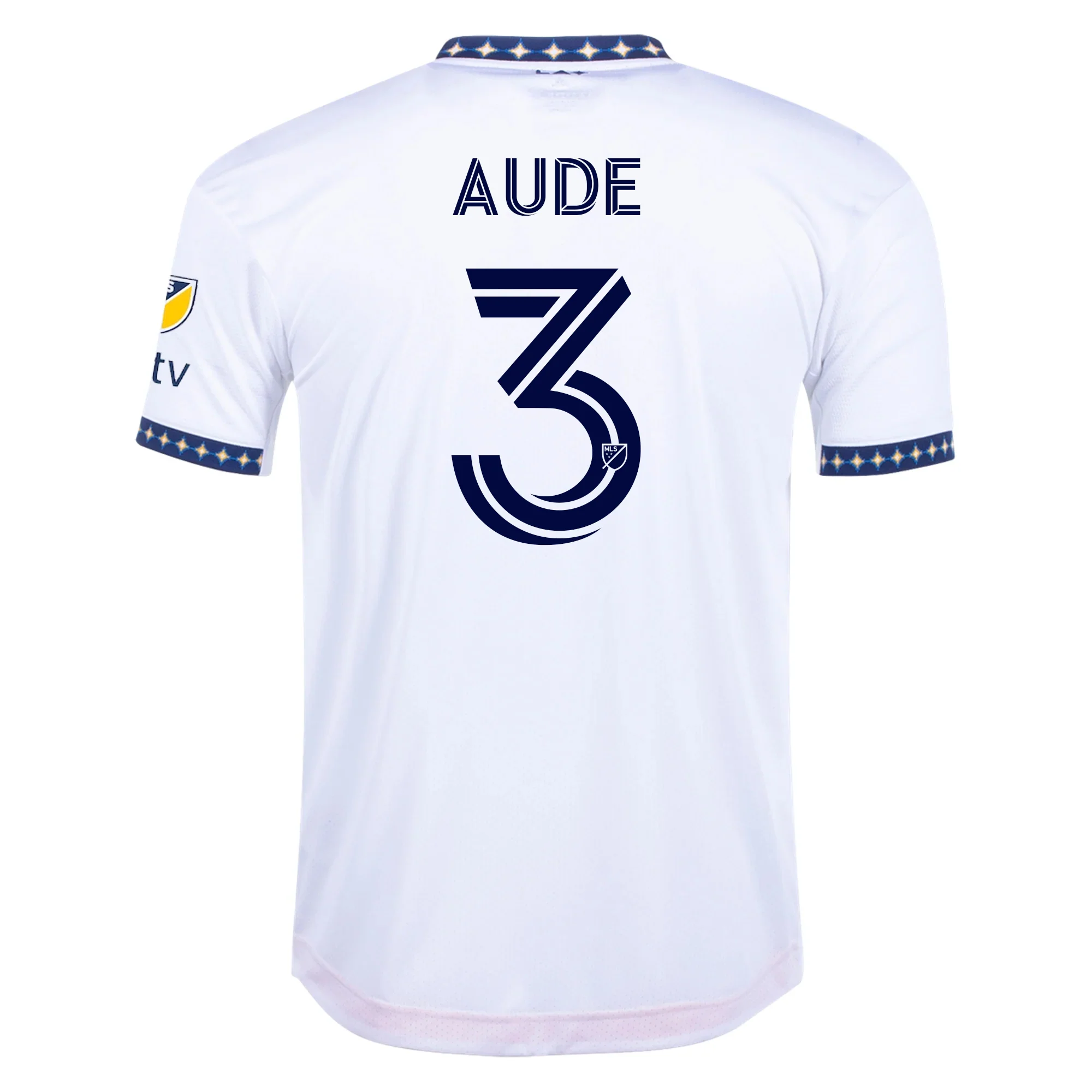 adidas Aude LA Galaxy Home Authentic Jersey 22/23 w/ MLS Patches (White) - PersonalJerseys