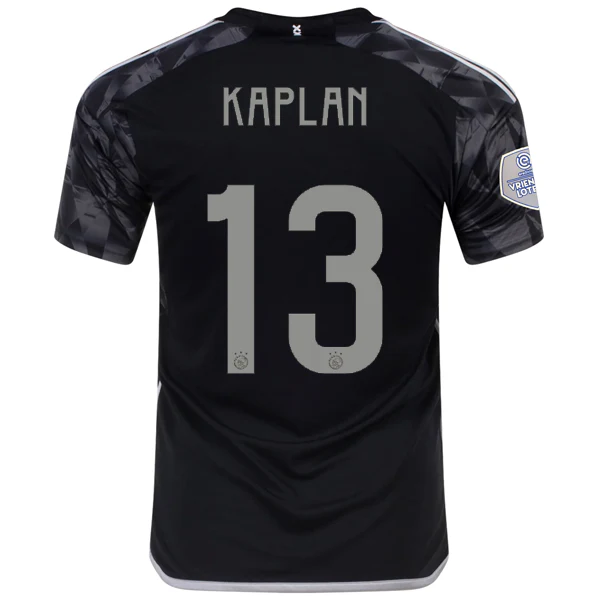 adidas Ajax Ahmetcan Kaplan Third Jersey w/ Eredivise League Patch 23/24 (Black) - PersonalJerseys