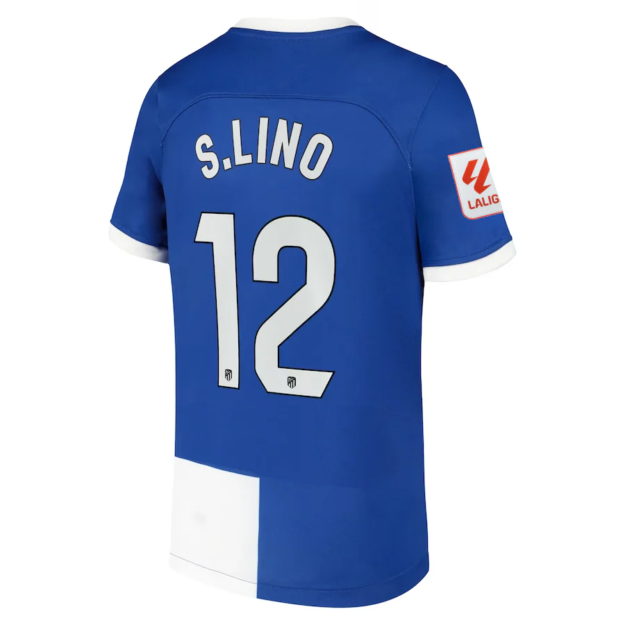 Nike Atletico Madrid Samuel Lino Away Jersey w/ La Liga Patch 23/24 (Old Royal/White) - PersonalJerseys