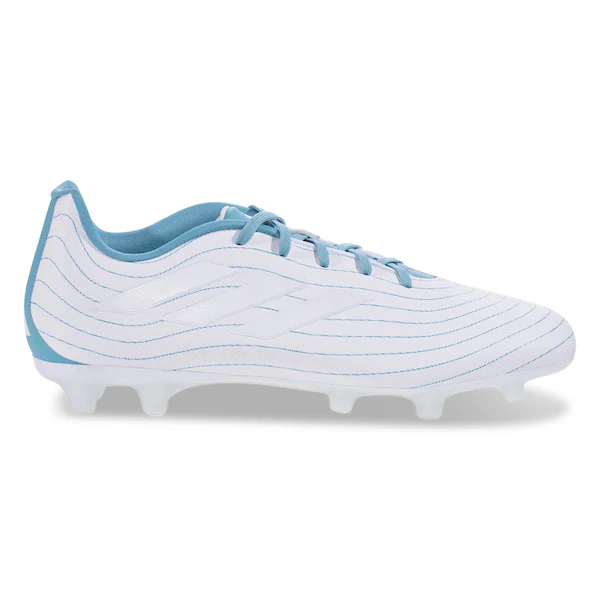 Adidas Copa Pure.3 Firm Ground Soccer Cleats (White/Grey Two/Preloved Blue) - PersonalJerseys