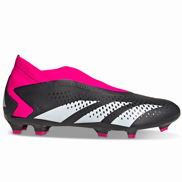 adidas Predator Accuracy.3 Laceless Firm Ground Soccer Cleats GW4597 (Core Black/Team Shock Pink) - PersonalJerseys