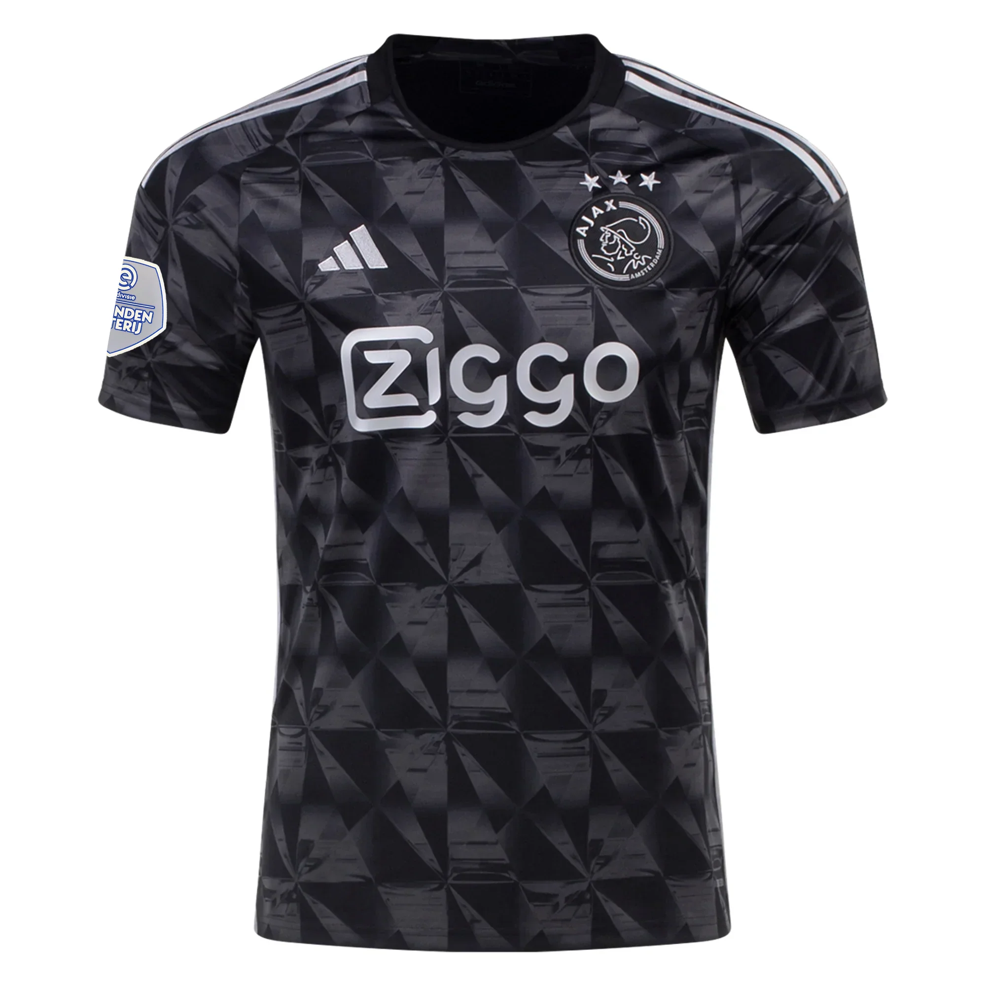 adidas Ajax Ahmetcan Kaplan Third Jersey w/ Eredivise League Patch 23/24 (Black) - PersonalJerseys