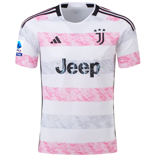 adidas Juventus Authentic Soule Away Jersey w/ Serie A Patch 23/24 (White) - PersonalJerseys
