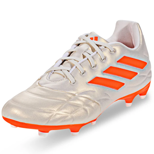 adidas Copa Pure.3 Firm Ground Soccer Cleats (Off White/Team Solar Orange) - PersonalJerseys