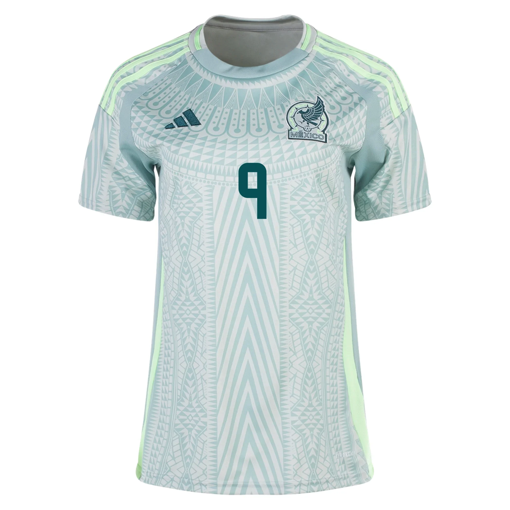 adidas Womens Mexico Ra��l Jim��nez Away Jersey 24/25 (Linen Green) - PersonalJerseys