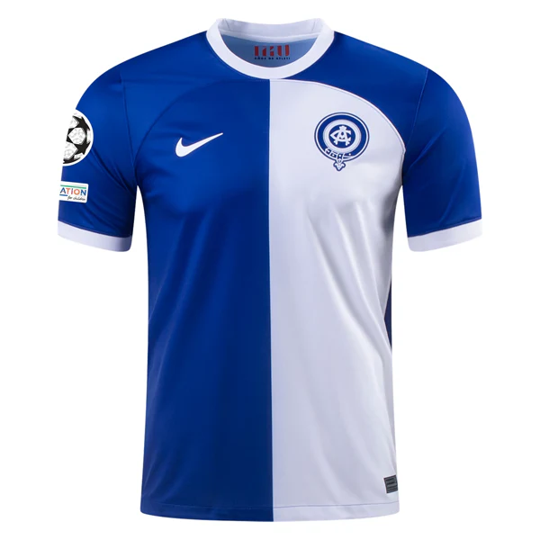 Nike Atletico Madrid Reinildo Mandava Away Jersey w/ Champions League Patches 23/24 (Old Royal/White) - PersonalJerseys