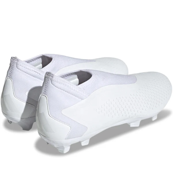 adidas Predator Accuracy.3 Laceless Firm Ground Soccer Cleats (Core White) - PersonalJerseys