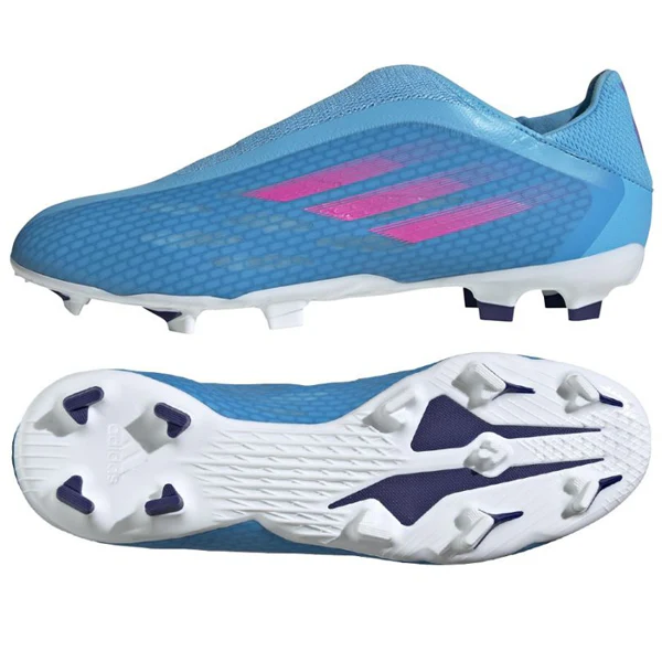 adidas X Speedflow .3 LL Firm Ground Soccer Cleats (Sky Rush/Team Shock) - PersonalJerseys