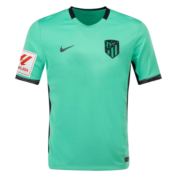 Nike Atletico Madrid Santiago Mouriño Third Jersey w/ La Liga Patch 23/24 (Spring Green/Black) - PersonalJerseys
