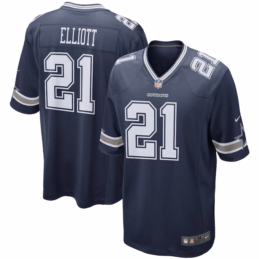 Ezekiel Elliott Dallas Cowboys Nike Game Team Jersey - Navy - PersonalJerseys