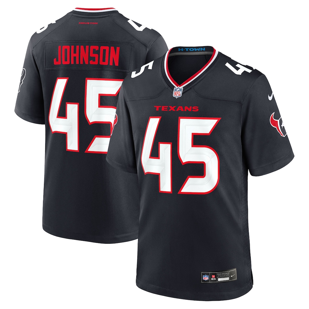 Jakob Johnson Houston Texans Nike Team Game Jersey - Navy - PersonalJerseys
