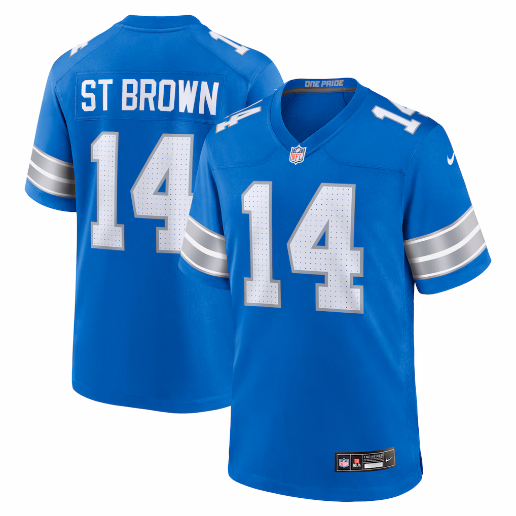 Amon-Ra St. Brown Detroit Lions Nike Game Jersey - Blue - PersonalJerseys