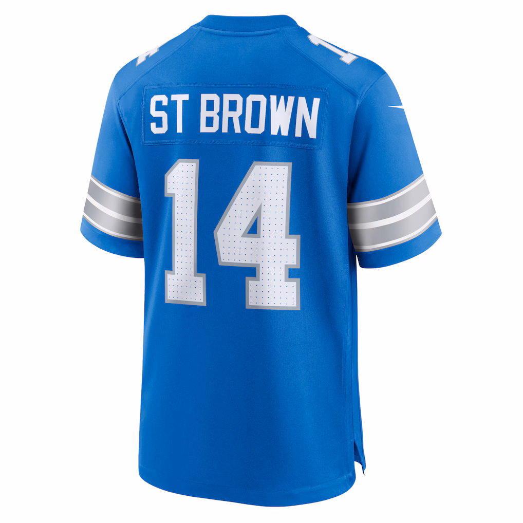 Amon-Ra St. Brown Detroit Lions Nike Game Jersey - Blue - PersonalJerseys