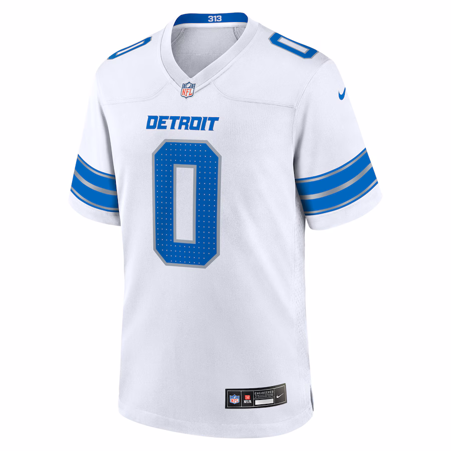 Jahmyr Gibbs Detroit Lions Nike Game Player Jersey - White - PersonalJerseys