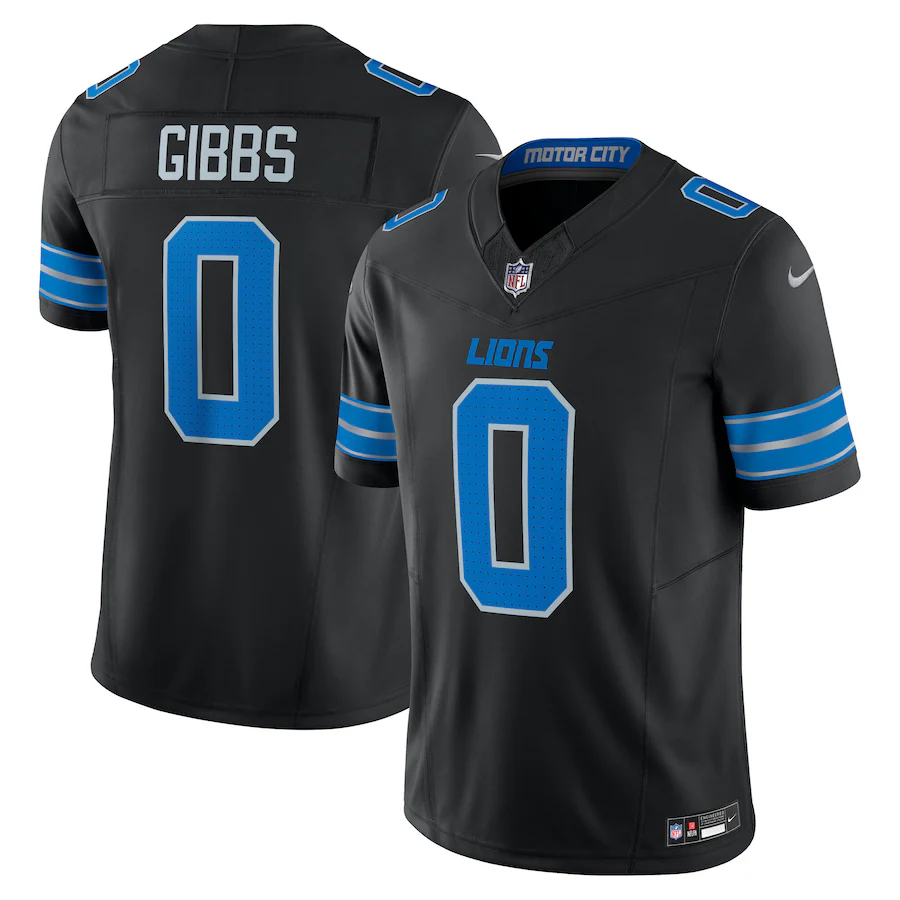 Jahmyr Gibbs Detroit Lions Nike 2Nd Alternate Vapor F.U.S.E. Limited Jersey - Black - PersonalJerseys