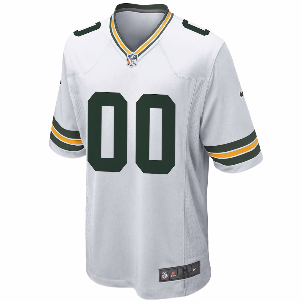Green Bay Packers Nike Custom Game Jersey - White - PersonalJerseys