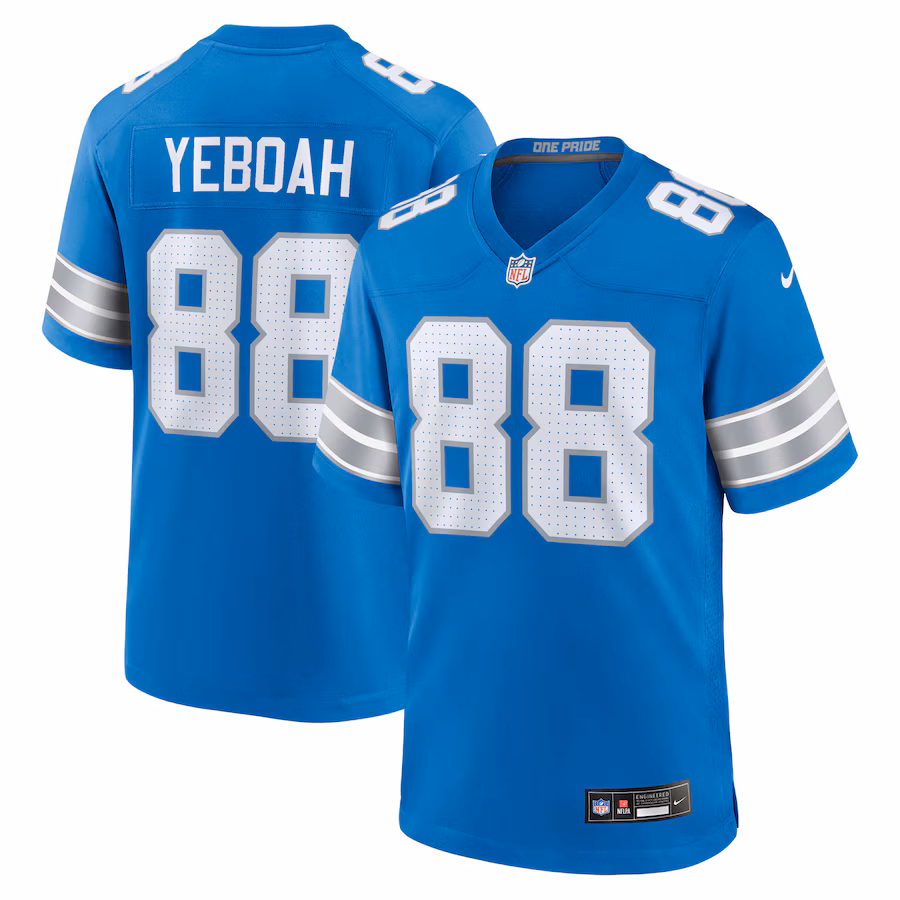Kenny Yeboah Detroit Lions Nike Team Game Jersey - Blue - PersonalJerseys