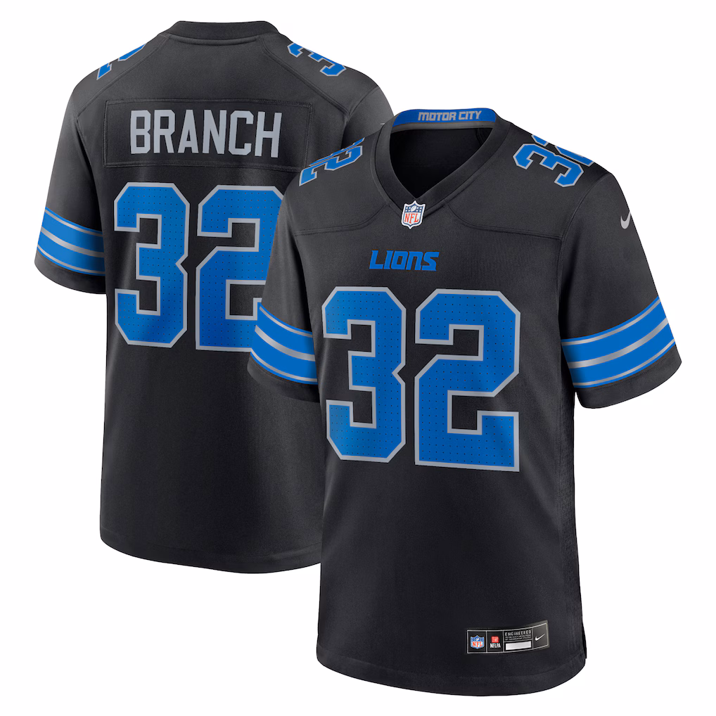 Brian Branch Detroit Lions Nike Alternate Game Jersey - Black - PersonalJerseys