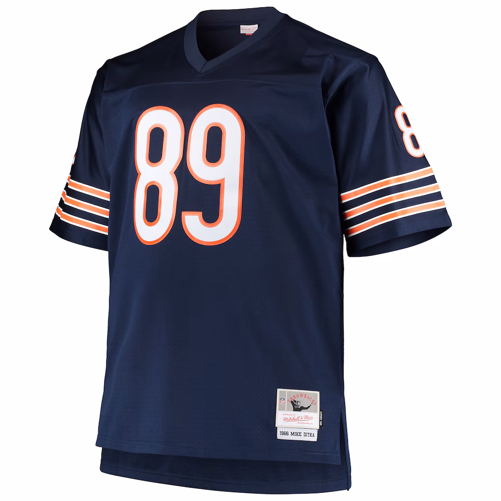 Mike Ditka Chicago Bears Mitchell & Ness Big & Tall 1966 Retired Player Replica Jersey - Navy - PersonalJerseys