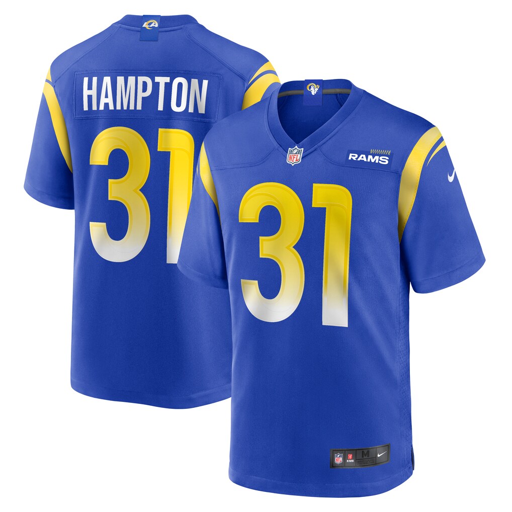 Nick Hampton Los Angeles Rams Nike Home Game Jersey - Royal - PersonalJerseys