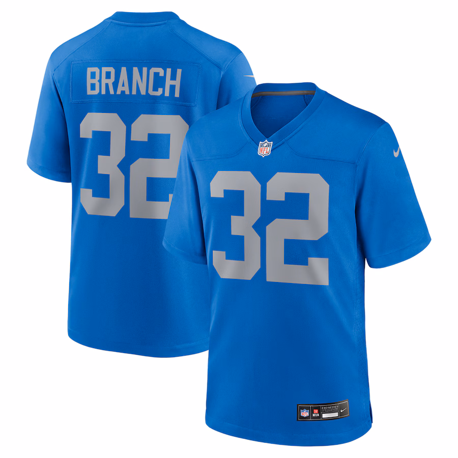 Brian Branch Detroit Lions Nike Alternate Game Jersey - Blue - PersonalJerseys