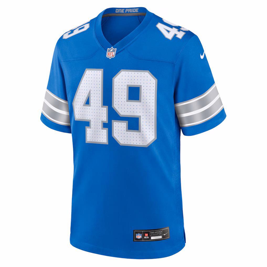 Hogan Hatten Detroit Lions Nike Game Jersey - Blue - PersonalJerseys