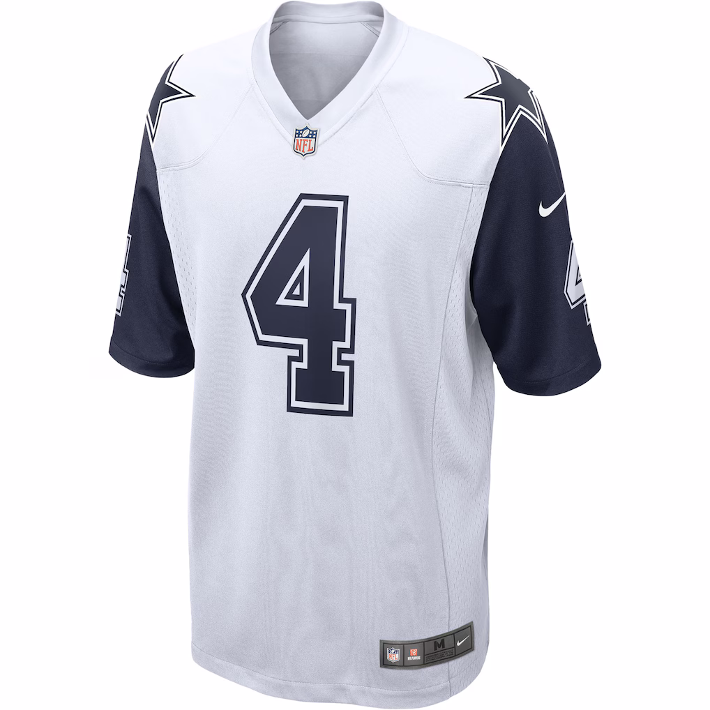 Dak Prescott Dallas Cowboys Nike Alternate Game Team Jersey - White - PersonalJerseys