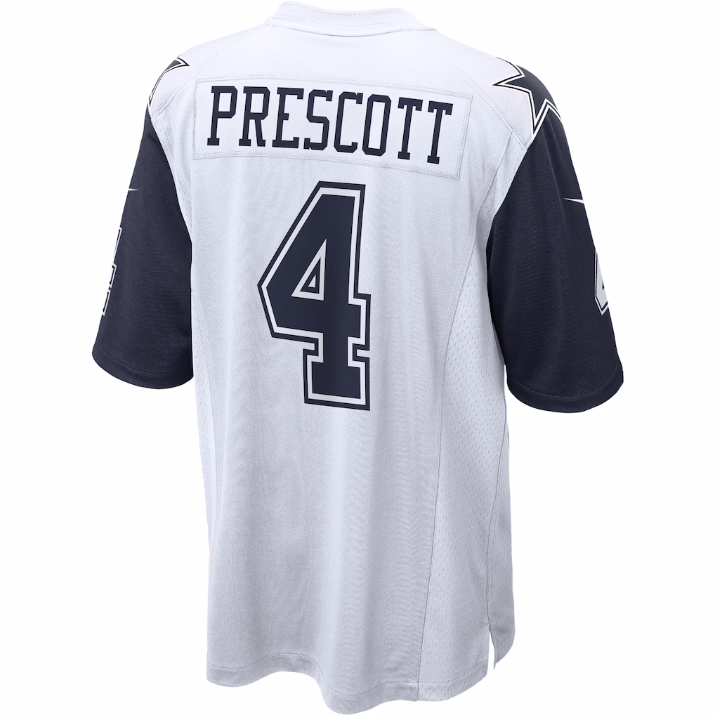 Dak Prescott Dallas Cowboys Nike Alternate Game Team Jersey - White - PersonalJerseys