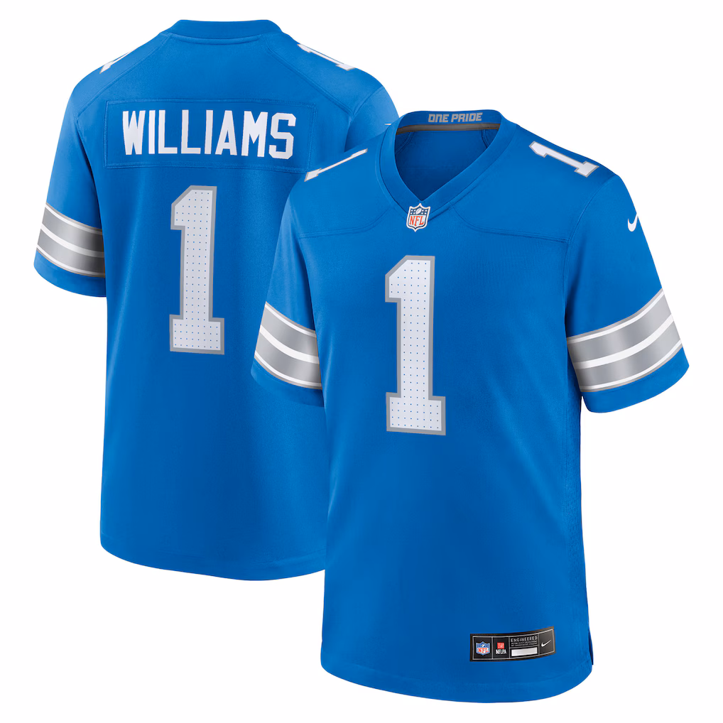 Jameson Williams Detroit Lions Nike Game Player Jersey - Blue - PersonalJerseys