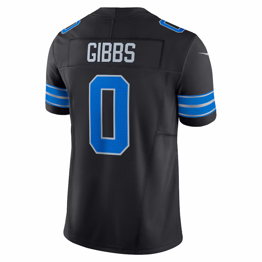 Jahmyr Gibbs Detroit Lions Nike 2Nd Alternate Vapor F.U.S.E. Limited Jersey - Black - PersonalJerseys